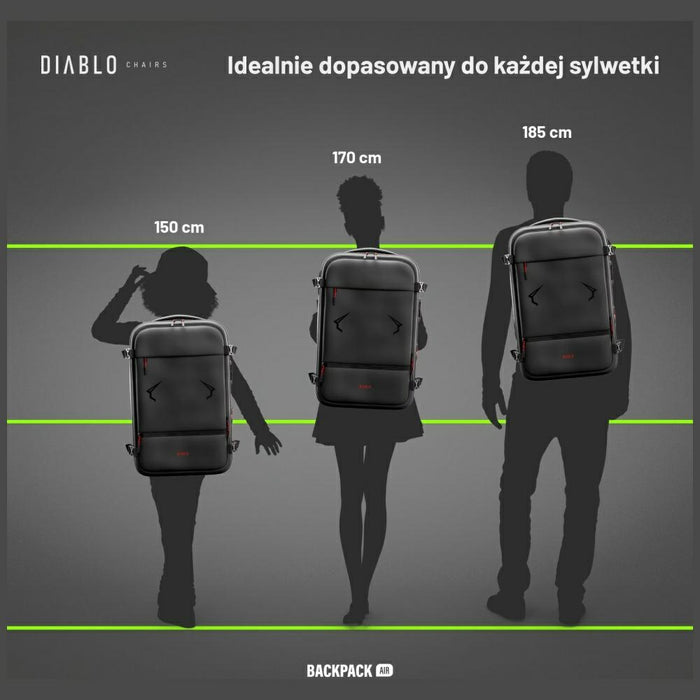 Многофункционален вакуумен раница Diablo Chairs Backpack Air, черна