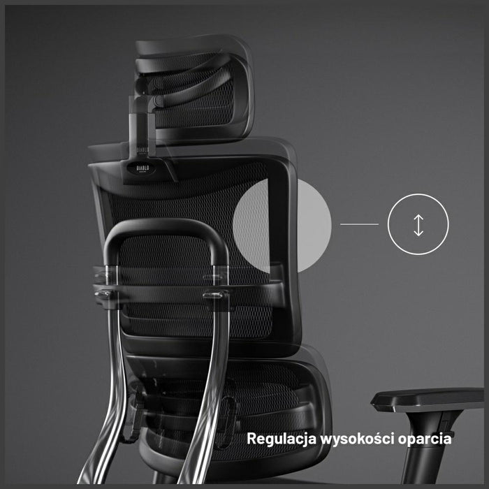 [?] Ергономичен фотьойл Diablo Chairs V-Master, черно-черен