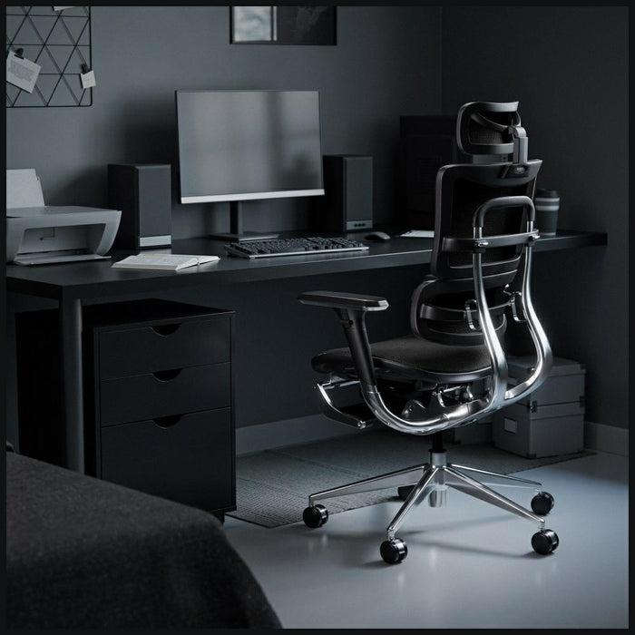[?] Ергономичен фотьойл Diablo Chairs V-Master, черно-черен