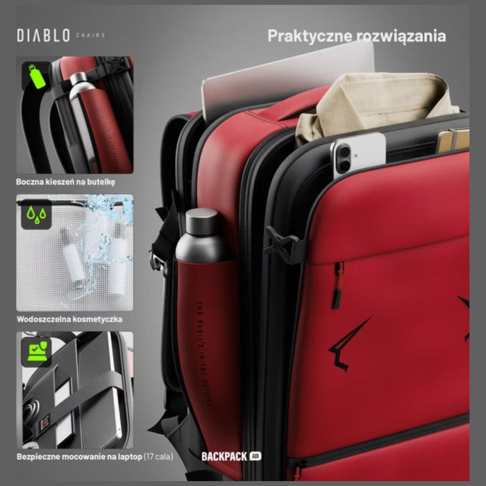 Мултифункционален вакуумен раница Diablo Chairs Backpack Air, бордо