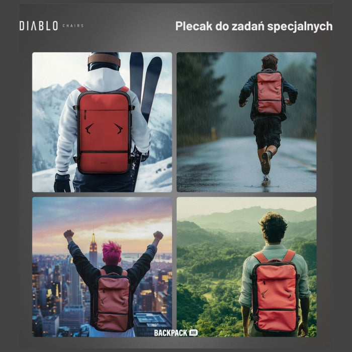 Мултифункционален вакуумен раница Diablo Chairs Backpack Air, бордо