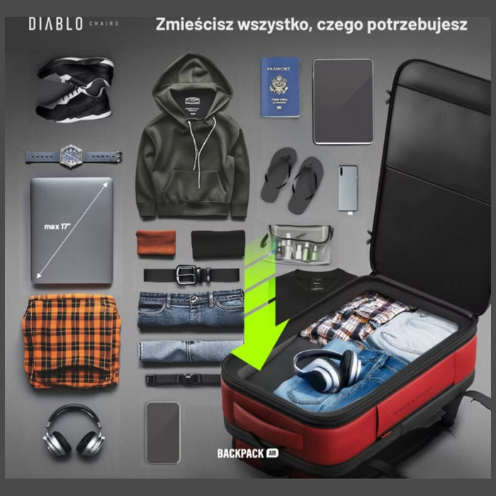 Мултифункционален вакуумен раница Diablo Chairs Backpack Air, бордо