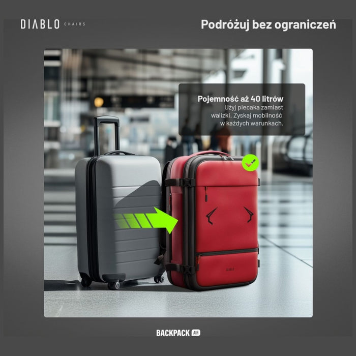 Мултифункционален вакуумен раница Diablo Chairs Backpack Air, бордо