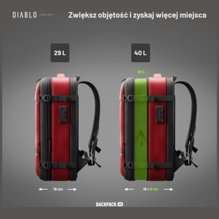 Мултифункционален вакуумен раница Diablo Chairs Backpack Air, бордо