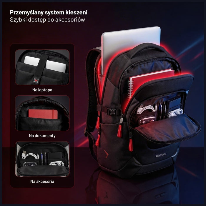 Многофункционален раница Diablo Chairs Prime за лаптоп, черна