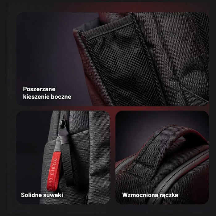 Многофункционален раница Diablo Chairs Prime за лаптоп, черна