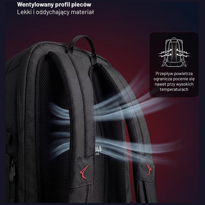 Многофункционален раница Diablo Chairs Prime за лаптоп, черна