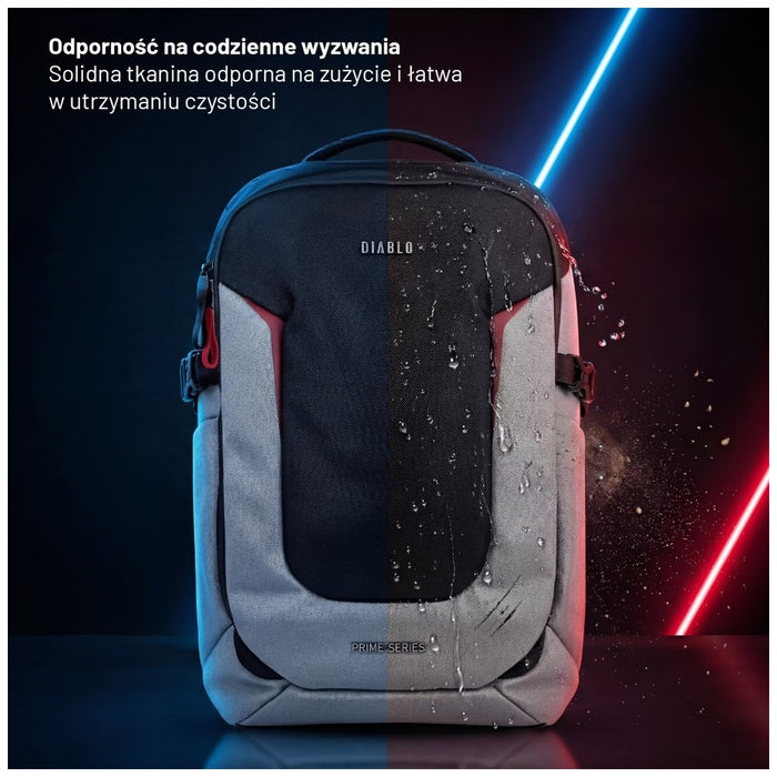 Многофункционален раници за лаптоп Diablo Chairs Prime, черно-сив
