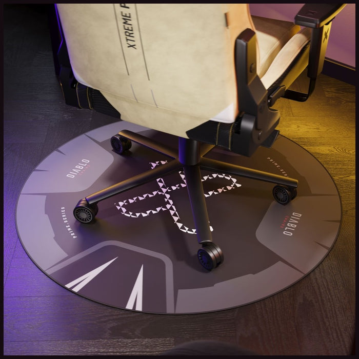 [?] Мат против плъзгане Diablo Chairs за фотьойл, черно-бял