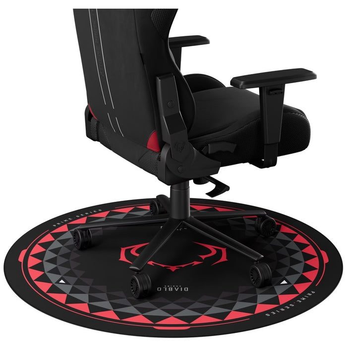 Антиплъзгаща мат Diablo Chairs за фотьойл, черно-червена