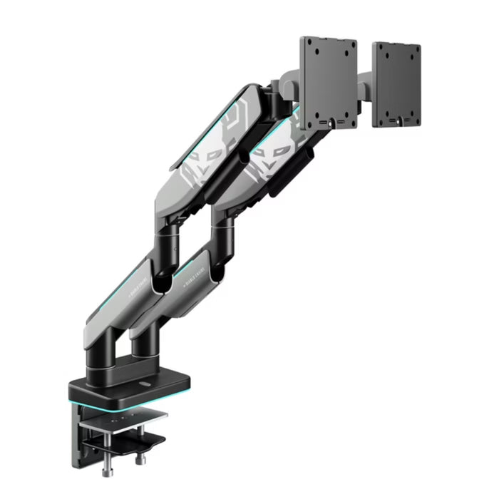Двойна стойка за монитори 35" Diablo RGB X-Arm Dual, сива/черна