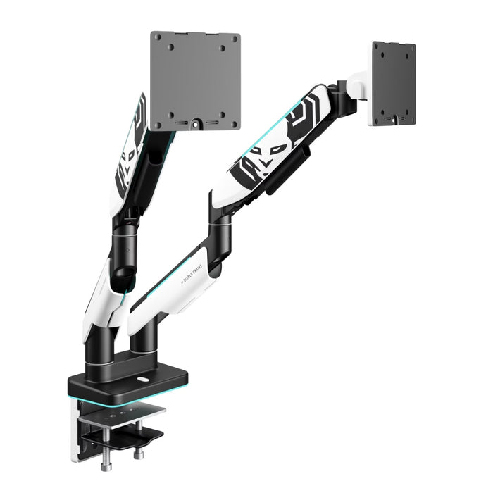 Двойна поддържаща скоба Diablo X-Arm Dual за монитори 35", RGB, бяло-черна