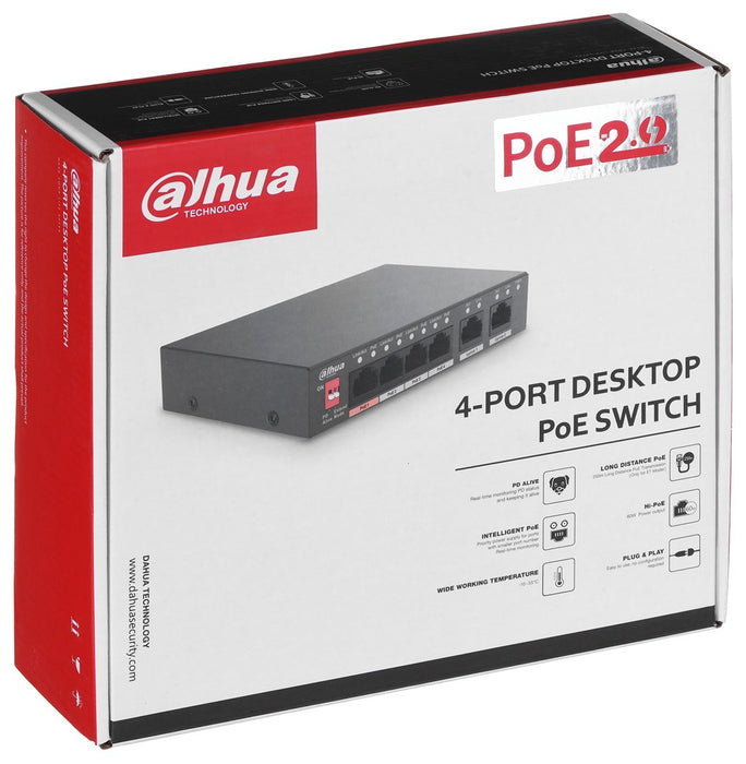 SWITCH DAHUA PFS3006-4ET-60-V2