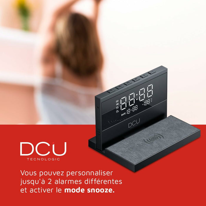 Часовник с аларма DCU 37300830 Черен