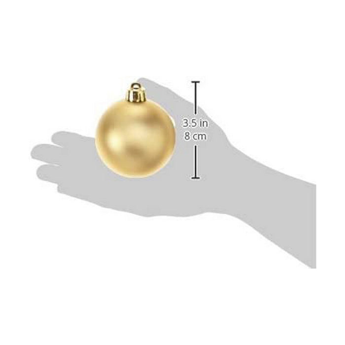 Коледни топки Decoris Златен Пластмаса 12 броя