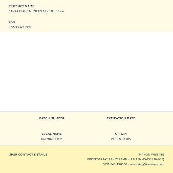 Коледна Украса Decoris Дядо Коледа 17 X 10 X 30 cm