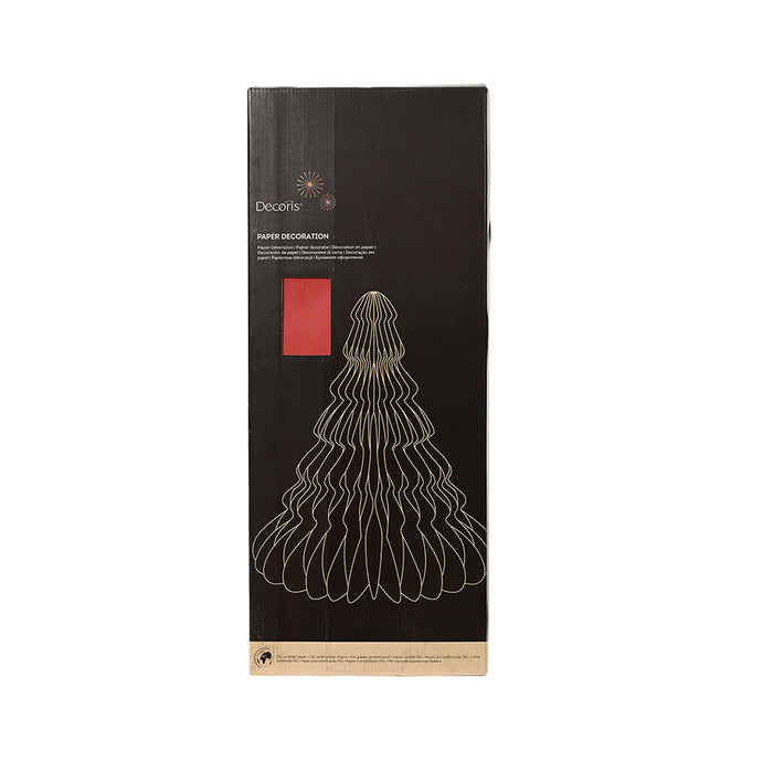 Коледно дърво Decoris Червен хартия Ø 48 x 60 cm
