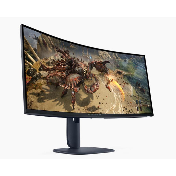 Dell Alienware AW3425DWM, 34" Curved WQHD LED AG 21:9, VA, 1ms GTG, 3000:1, 400 cd/m2, 3440x1440, 180 Hz, 95% DCI-P3, HDR, VRR, AMD FreeSync, VESA AdaptiveSync, HDMI, DP, USB 5Gbps, PIP, PBP, регулируема по височина, завъртане, накланяне, черно