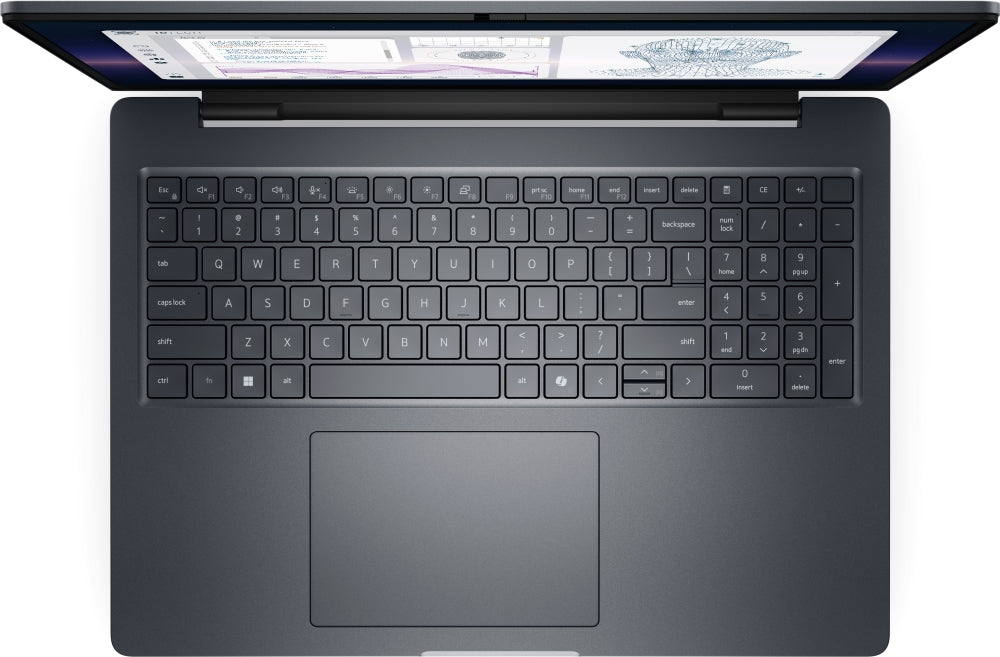 Dell Pro Max 16 Plus MB16250, Intel Ultra 7 265HX (13TOPS NPU, 20 ядра, до 5,30 GHz), 16,0" FHD+(1920x1200) VRR 120Hz, 500nits, 32GB: 2x16GB 6400 MTs DDR5, 1TB SSD, NVIDIA RTX PRO 3000 12GB GDDR7, 8MP HDR + IR камера и микрофон, Wi-Fi 7, FPR, задно осветя