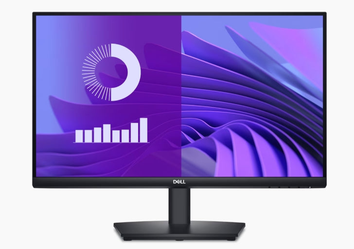 Dell E2425HS, 23.8" Edge LED Anti-Glare, VA панел, 5ms GTG, 75 Hz, 3000:1, 250 cd/m2, 1920x1080 Full HD, HDMI, VGA, порт за дисплей, високоговорители, регулируеми по височина, въртящи се, наклонени, черни