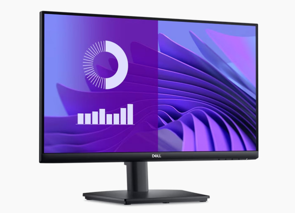 Dell E2425HS, 23.8" Edge LED Anti-Glare, VA панел, 5ms GTG, 75 Hz, 3000:1, 250 cd/m2, 1920x1080 Full HD, HDMI, VGA, порт за дисплей, високоговорители, регулируеми по височина, въртящи се, наклонени, черни