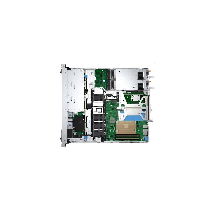 Dell PowerEdge R360, шаси 4 x 3.5 HotPlug, Intel Xeon E-2414, 1x16GB DDR5 UDIMM, 1x2TB, Rails Without CA, Bezel, Broadcom 5720 Dual Port, PERC H355 със скоба за предно зареждане, iDRAC9 Basic 16G, Single 700W Titanium, 3Y Basic На място