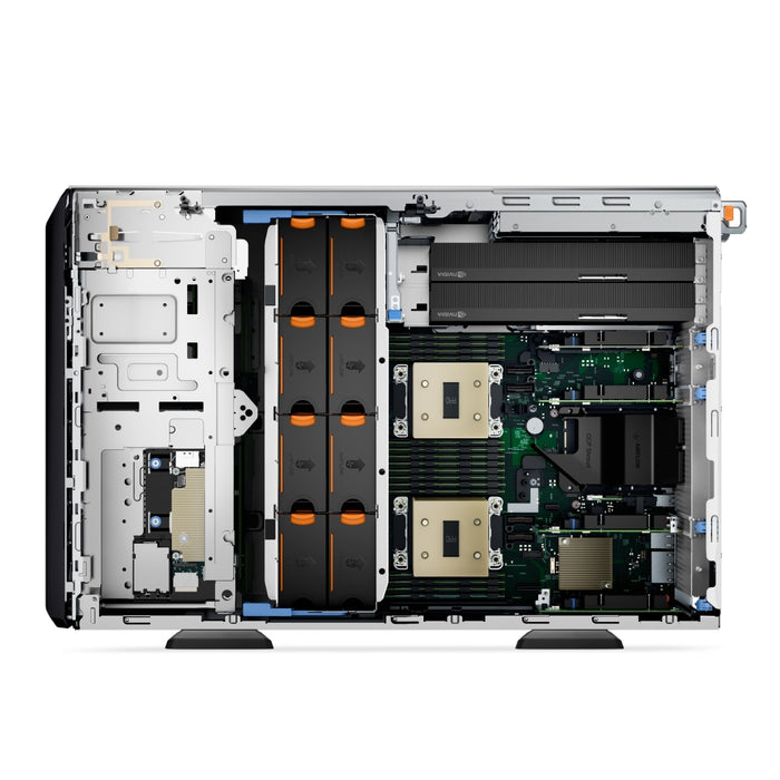 Dell PowerEdge T560, шаси 8 x 3,5" (SAS, SATA), Intel Xeon Silver 4514Y, 32GB DDR5 RDIMM, 1x480GB SSD SATA RI, Parallax Security Bezel, PERC H755 с предно зареждане, iDRAC9 Enterprise 16G, Dual 700W Titanium, 3Y Basic Onsite