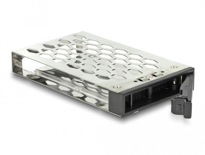 Чекмедже Delock 3.5&Prime;, За 1 x 2.5&Prime; U.2 NVMe SSD или SATA / SAS HDD / SSD, Черен