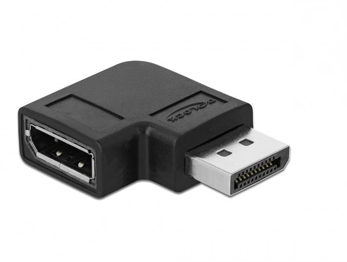 Адаптер Delock, DisplayPort мъжко - DisplayPort женско, 90&deg;, 8K 60 Hz