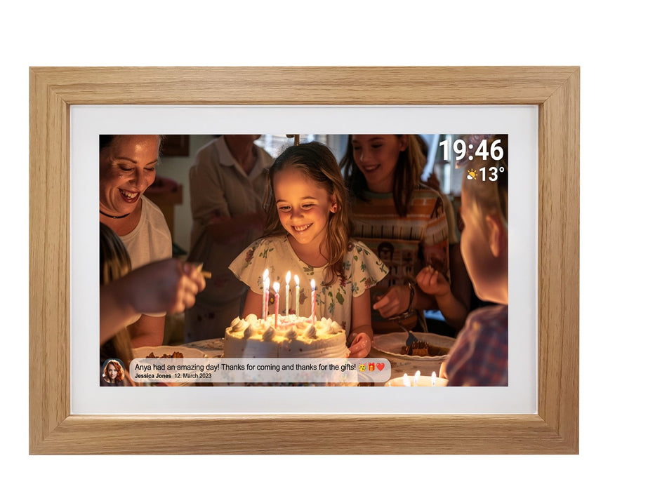 15.6" цифрова рамка Denver Frameo PFF-1543LW - светлокафява