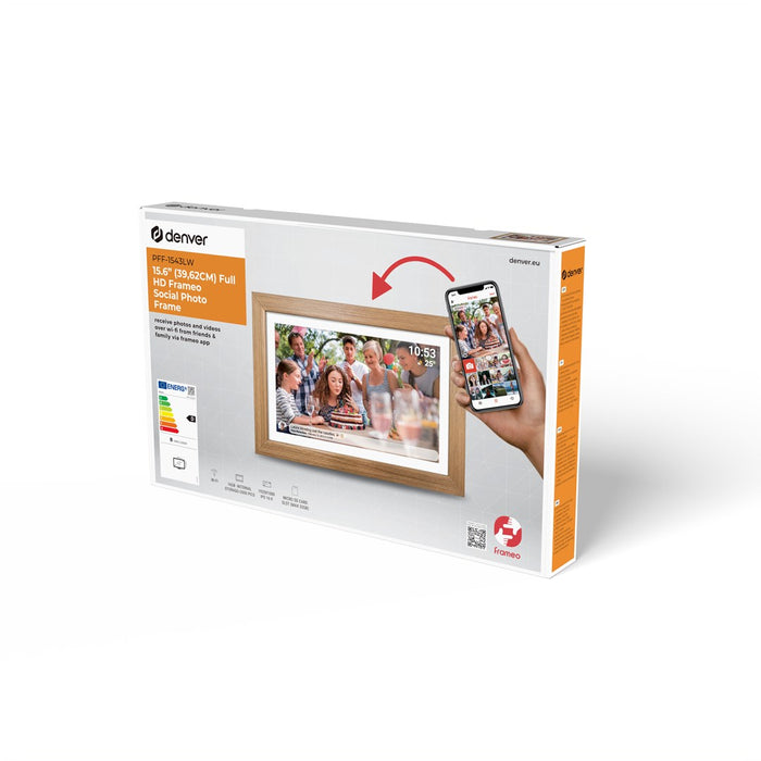 15.6" цифрова рамка Denver Frameo PFF-1543LW - светлокафява
