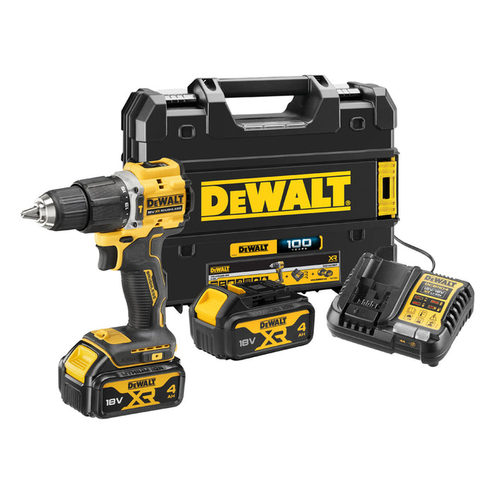 АКУМУЛАТОРНА БЕЗЧЕТКОВА УДАРНА БОРМАШИНА DEWALT DCD100YM2T-QW 18 V, 68.00 nm, БРОЙ БАТЕРИИ 2, 4.00 Ah, КУФАР