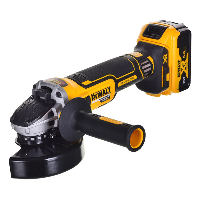 АКУМУЛАТОРЕН БЕЗЧЕТКОВ БЕЗЧЕТКОВ DEWALT DCG405P3-QW 18 V, 125 мм, БРОЙ БАТЕРИИ 3, 5.00 Ah, КУФАР