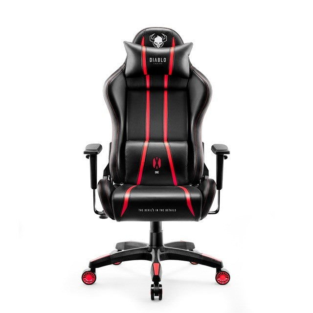 Diablo X-One 2.0 нормален размер Геймърски стол черен, червен