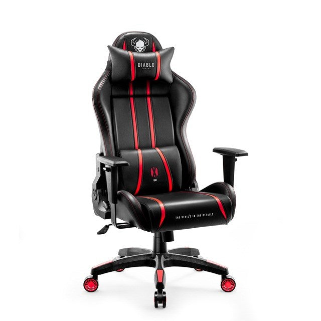 Diablo X-One 2.0 нормален размер Геймърски стол черен, червен