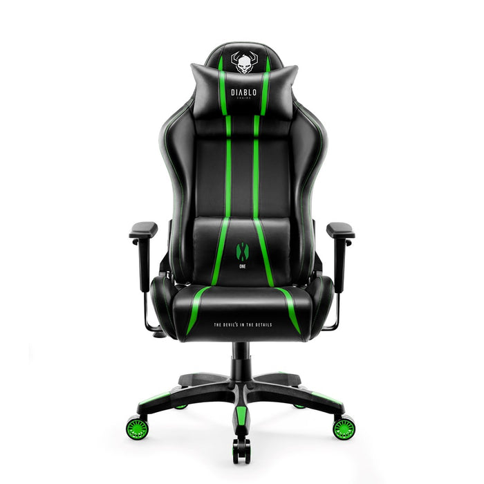 Diablo X-One 2.0 нормален размер Геймърски стол черен, зелен