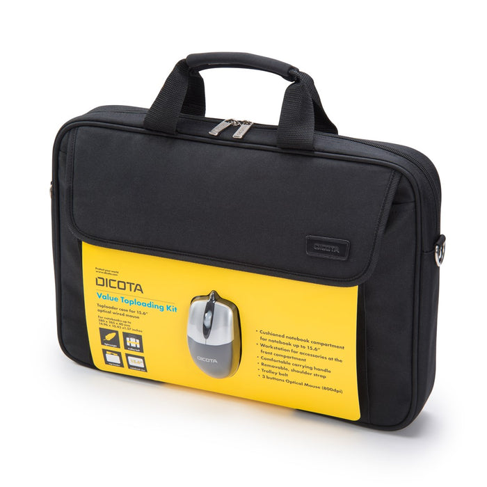 DICOTA Value Toploading Kit 15.6" Messenger калъф черен