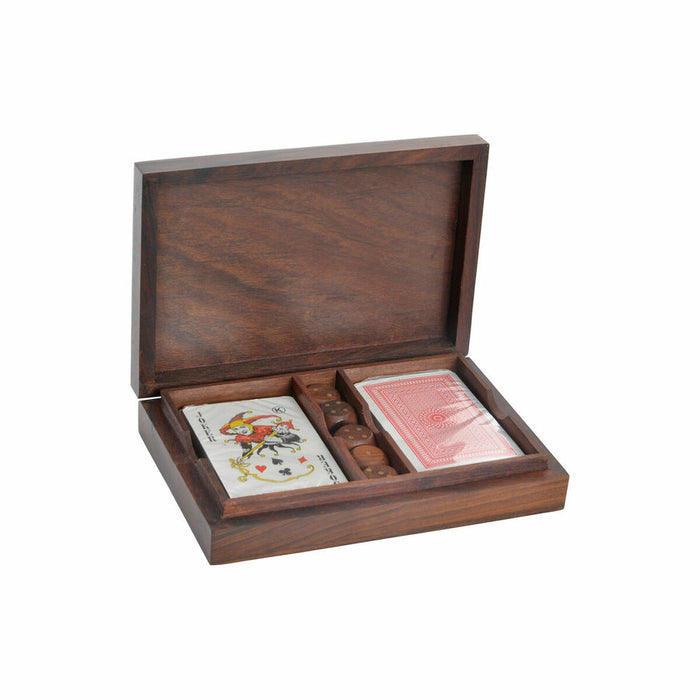 Дървена Игра DKD Home Decor Sheesham Златен Тъмно сив 18 x 12 x 4 cm