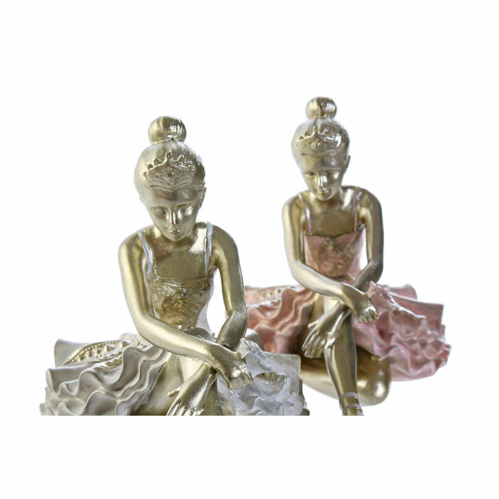 Декоративна фигурка DKD Home Decor Танцьорка на румба Смола (2 pcs) (13.5 x 7.5 x 9 cm)