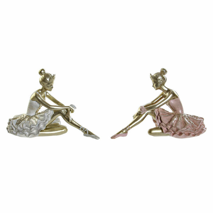 Декоративна фигурка DKD Home Decor Танцьорка на румба Смола (2 pcs) (13.5 x 7.5 x 9 cm)