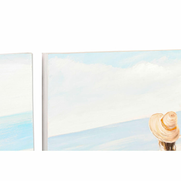 Картина DKD Home Decor Дама 90 x 4 x 120 cm Средиземноморско (2 броя)