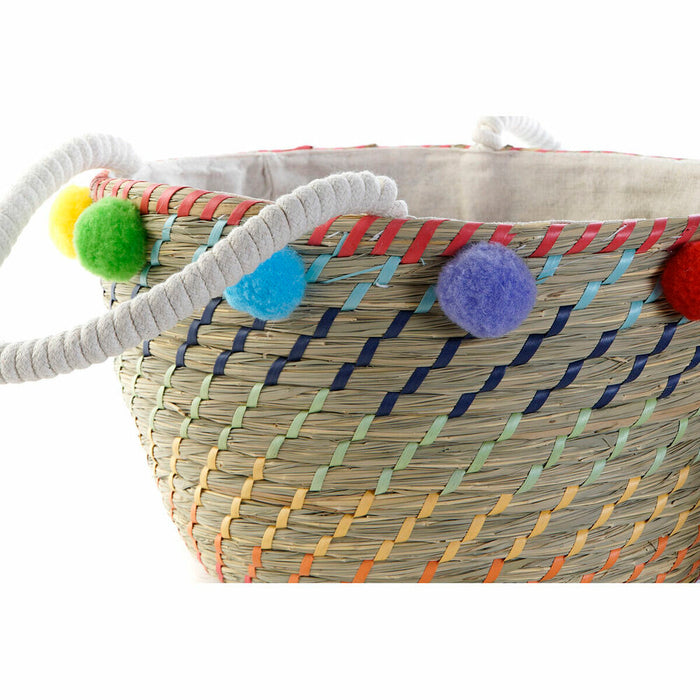 Игра на Кошници DKD Home Decor Помпони Boho 57 x 45 x 42,5 cm