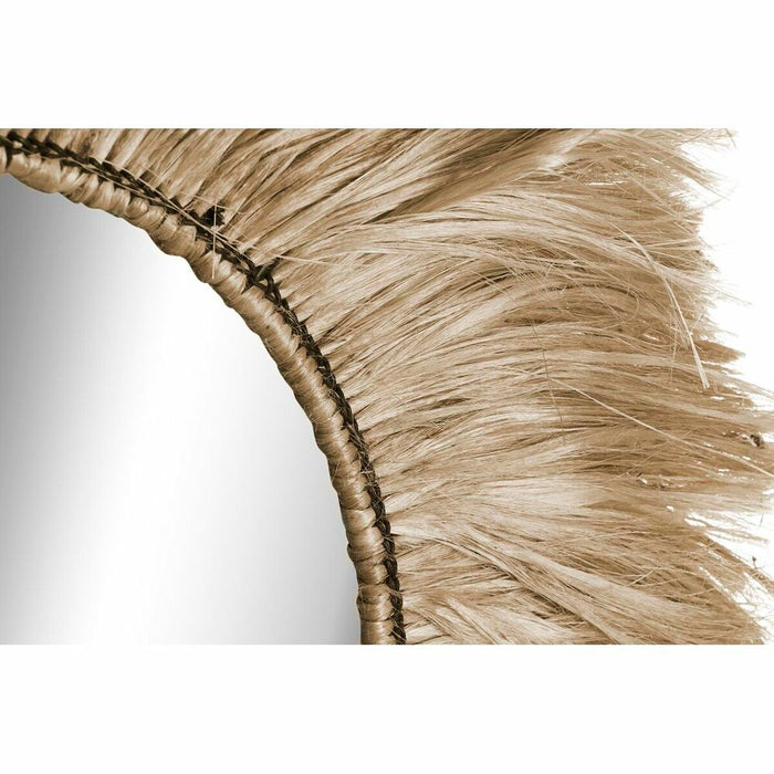 Стенно огледало DKD Home Decor Естествен Bali 64 x 3 x 64 cm
