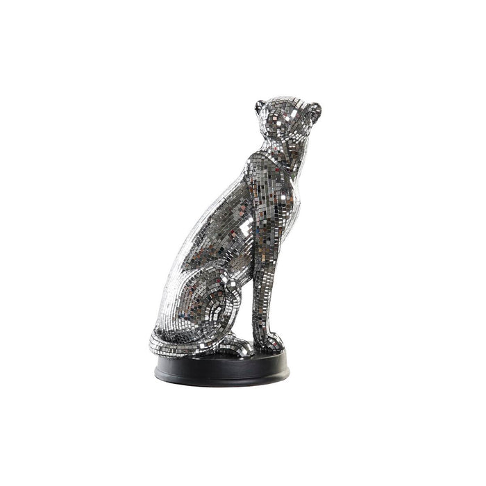 Декоративна фигурка DKD Home Decor Сребрист Леопард Смола (19,5 x 16 x 31,5 cm)