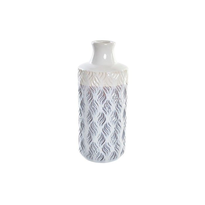 Ваза DKD Home Decor Син Двуцветен Порцелан Средиземноморско 13 x 13 x 31 cm