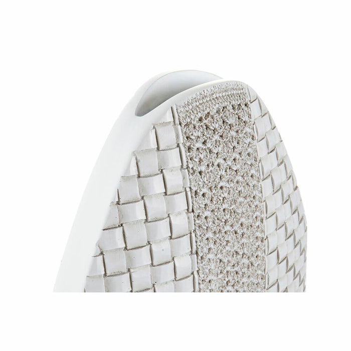 Ваза DKD Home Decor 25 x 10 x 51 cm Бял Смола Модерен