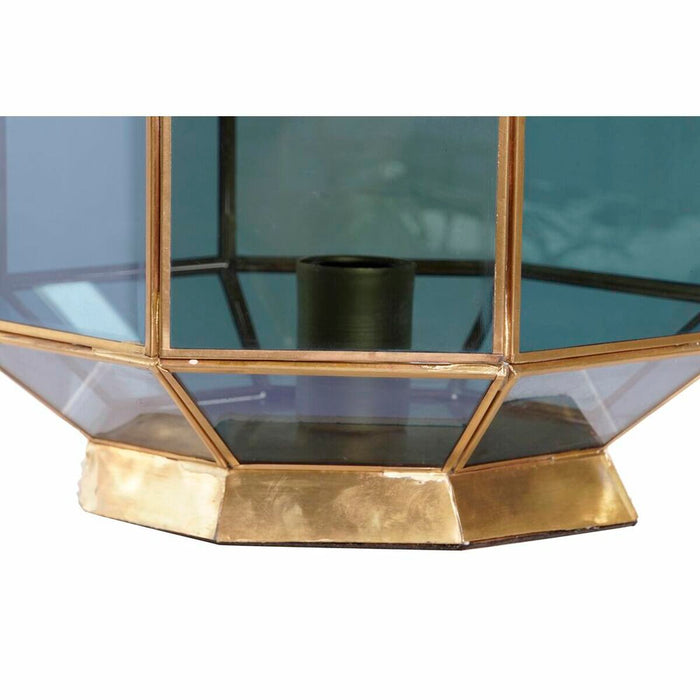 Настолна лампа DKD Home Decor Кристал Син Златен 220 V Месинг 50 W Модерен (29 x 29 x 25 cm)