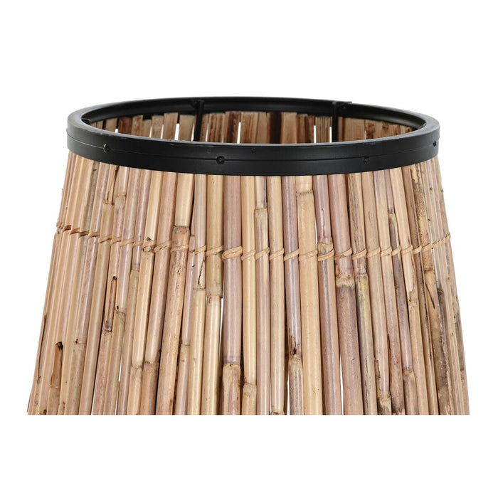 Ваза DKD Home Decor Естествен Черен Метал Pатан 38 x 38 x 73 cm