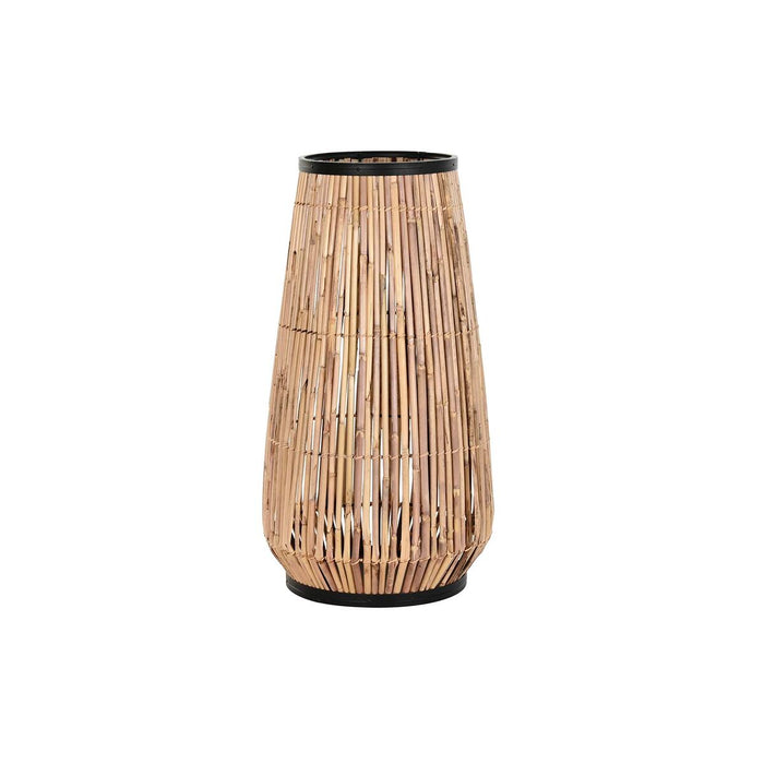 Ваза DKD Home Decor Естествен Черен Метал Pатан 38 x 38 x 73 cm