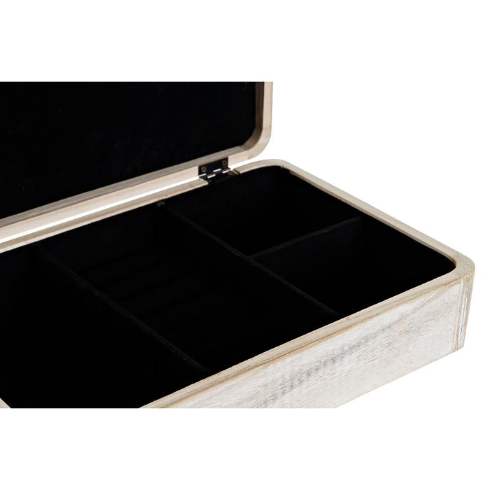 Декоративна кутия DKD Home Decor Естествен Дървен MDF (2 броя)
